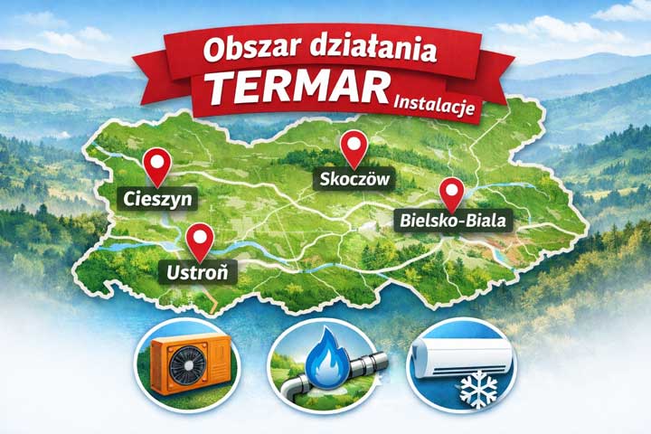 Instalacje grzewcze i pompy ciepła Śląsk Cieszyński Skoczów Cieszyn Bielsko-Biała
